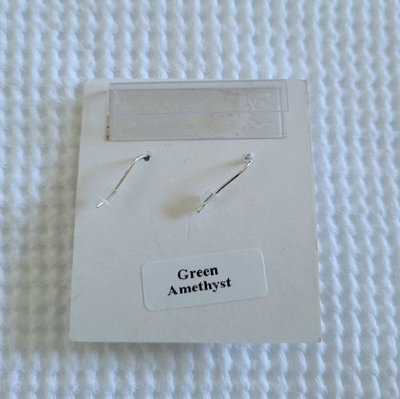 Shivam Green💚 Amethyst Teardrop💧Earrings - Picture 8 of 16